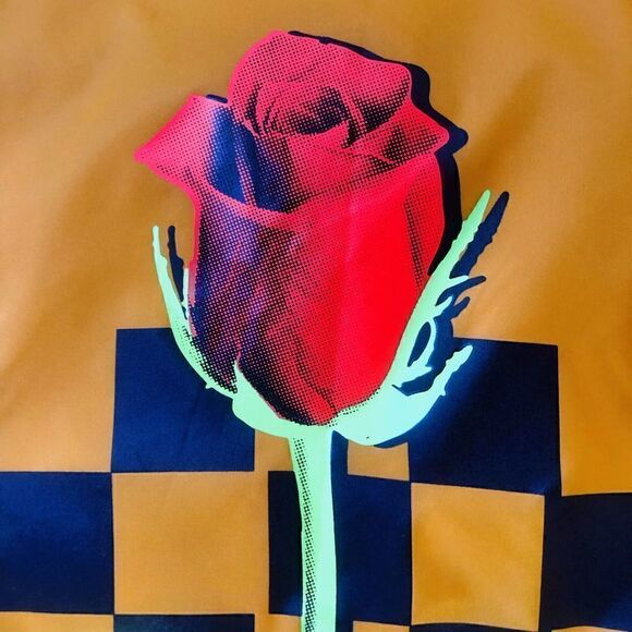 Neff Mustard Yellow Rose Checked Jacket Mens Size M - Picture 4 of 7